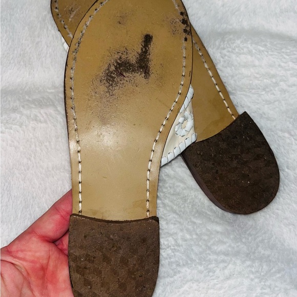 Jack Rogers Whipstitch Flat Leather Sandals - Picture 6 of 7